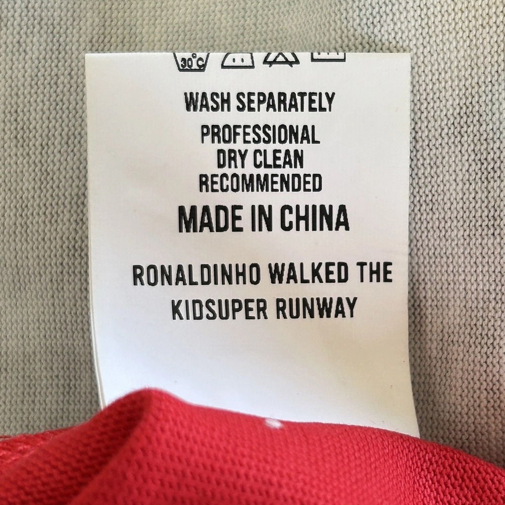 KidSuper Ronaldinho Graphic Print Crewneck T Shirt XXL Streetwear Soccer Long Sl - Picture 8 of 11